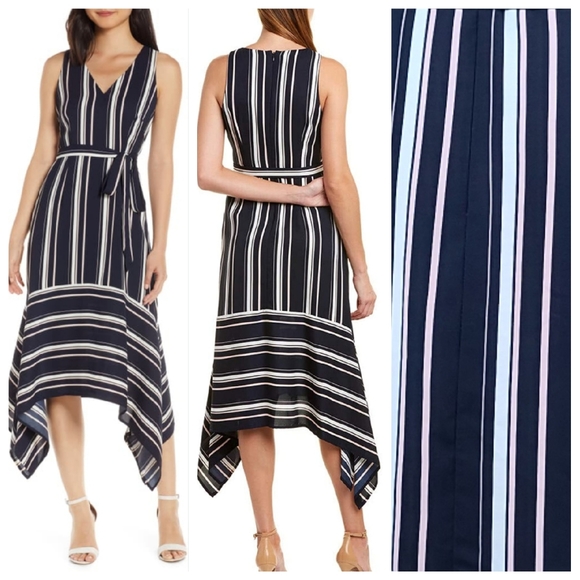 Vince Camuto Dresses & Skirts - NWT Vince Camuto 18 Handkerchief Striped Dress